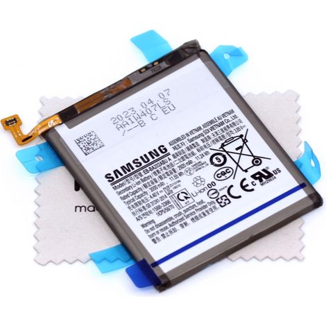 Batterie pour d'origine Samsung EB-BA202ABU pour Samsung Galaxy A20e (A202F) avec Chiffon de Nettoyage pour écran mungoo argenté