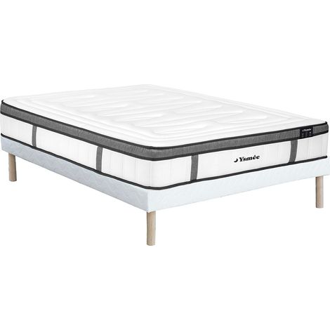 Set OLIANE di DREAMEA: Rete + Materasso ibrido a molle insacchettate e memory sp. 30 cm 160 x 200 cm