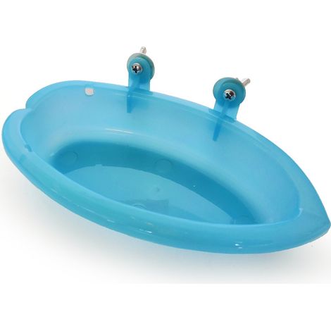 Baignoire pour perroquet avec miroir - Accessoires pour cage à oiseaux - Boîte de douche - Cage à oiseaux - Jouet pour cage à oiseaux-DELKEVIC (1/2)