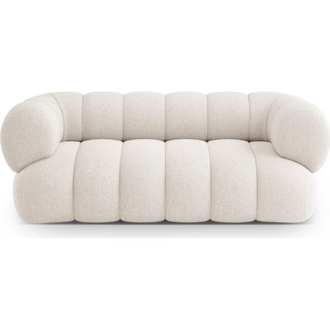 Canapé 2 places en chenille beige clair (1/5)