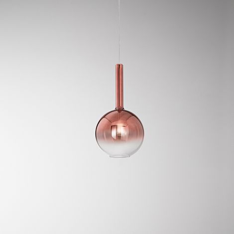 Sospensione Contemporanea Lollipop Vetro Rame 1 Luce E27 Ip20 D25 (1/2)