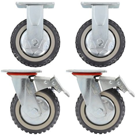 4x Caster Castor Wheel Furniture Drawer Replacement Practical Wheel New 150mm (1/5)