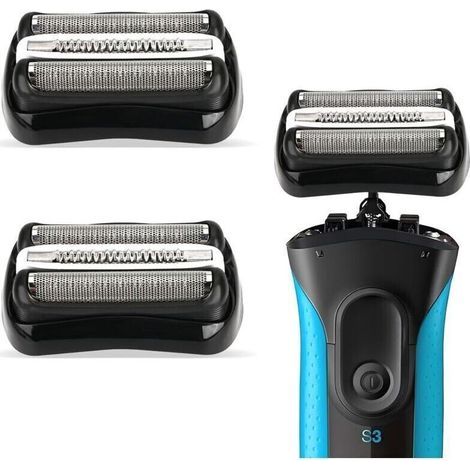Têtes de rasoir de rechange Series 3 32B compatibles avec Braun Series S3 3040s 3000s 3050cc 3010s 3070cc 3080s 3090s 310s 3020s 330s 370cc-4 380s-4 (2 pièces 32B) (1/4)