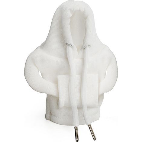 Limitierte Weihnachtsedition: Schalthebelabdeckung im Hoodie-Stil, inklusive Handbremshebel – Weiß (1/4)