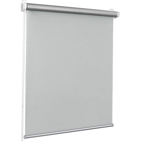 Store enrouleur occultant sans perçage – Revêtement argenté – Isolation thermique – Largeur 35cm – Longueur 160cm – Accessoires inclus – Rhafayre (1/5)