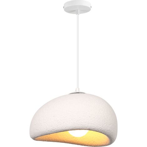 30CM Lustre Personnalisé Créatif D'Intérieur Plafonnier Rétro E27 Suspension Lustre Moderne Blanc (1/5)