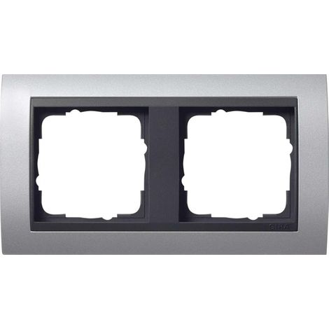GIRA 021206 CADRE DE FINITION 2 POSTES POUR ANTHRACITE EVENT ALUMINIUM COULEUR (1/2)