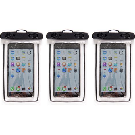 Pochette étanche universelle pour téléphone, étui étanche pour protection sous-marine - Lot de 2 (1/5)