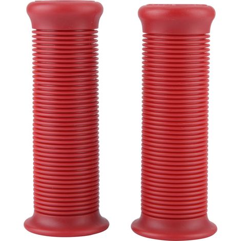 Paire de poignées de guidon vintage universelles pour moto, TPU rouge, 25mm (1 pouce) et 28mm (1,1 pouce) (1/5)