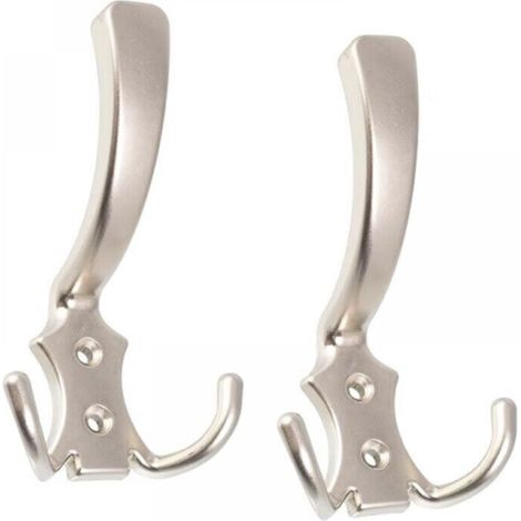 [NIEMALS VERWENDET] Set mit 2 dreifachen Wandhaken – Haken/Aufhänger für Mäntel, Hüte, Bademäntel, Handtücher, Dusche, WC
