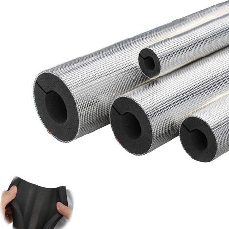 Tubo isolante in schiuma autoadesivo, lungo 95 cm, impermeabile e ignifugo, per tubi da 110 mm, con protezione contro gelo e umidità. (1/5)