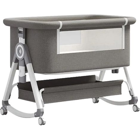 Lit de bébé, design multi-fonctionnel et portable, ZDC gris (1/2)