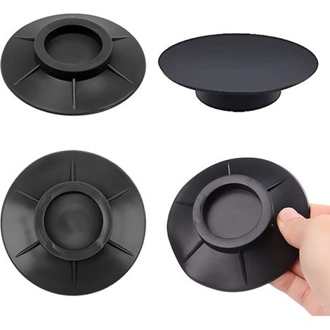 Amortiguadores de vibración lavadora, Juego de 4 patas de goma universales, Amortiguadores de goma lavadoras, lavadoras, Juego de 4 piezas, Negro (1/5)
