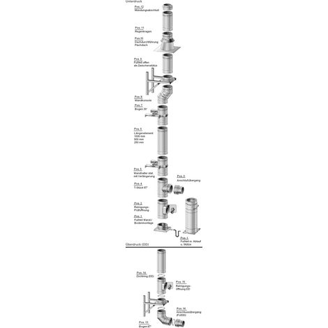 Raab DW180 T-Stück 45 Grd (DD) Abgassystem Edelstahl - 7738311647 von Buderus
