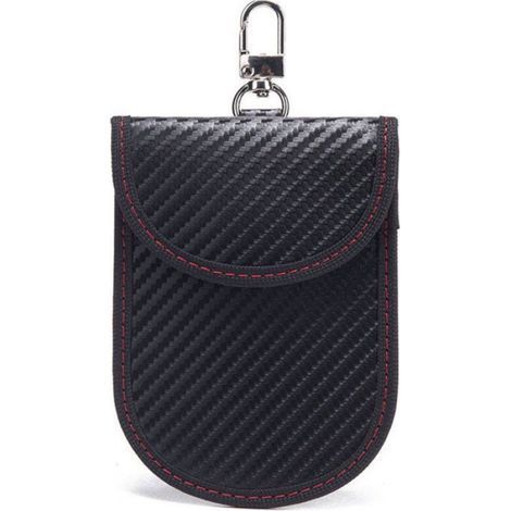 Etui Anti RFID - Blocage Signal Faraday pour Clé Voiture - Protection Contre Vol par Relais - Fibre de Carbone - 1 Pièce (1/4)