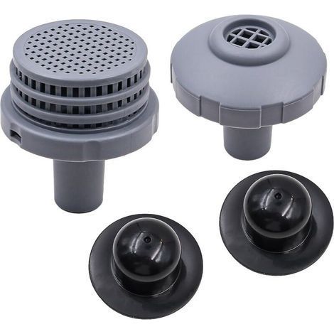 Kits de connecteurs de Jet d'eau de Piscine avec Grille de crépine de Sortie, buse d'entrée et Bouchon de Trou avec raccords de 1,25 Pouces (1/5)