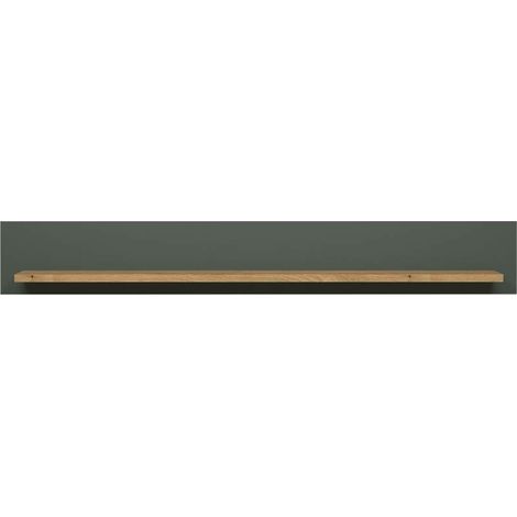 Etagère murale 156x22x22 cm décor chêne et vert foncé - AVA (1/5)
