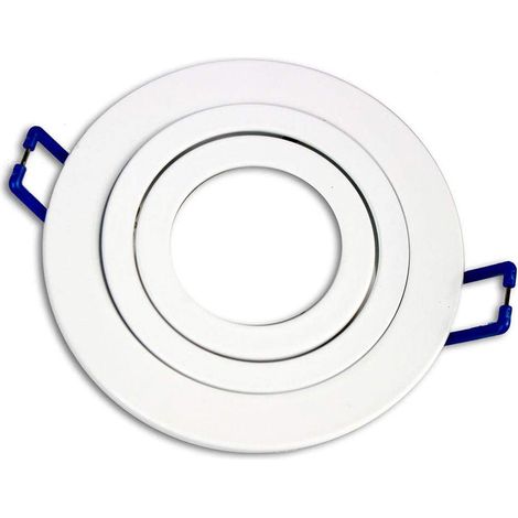 Incasso per faretto rotondo bianco orientabile portafaretto portalampada con molle illuminazione luce
