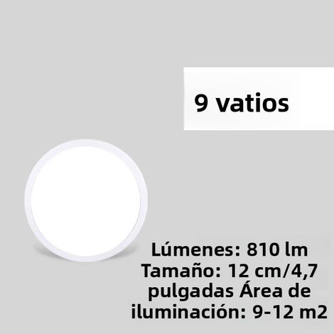 (Lumière chaude 9W) Panneau décoratif de plafond LED ultra-mince de 2,2 cm, économe en énergie et sans scintillement. (1/5)