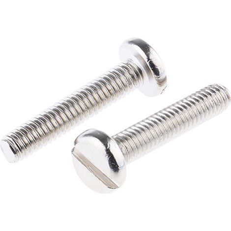 Vis à métaux RS PRO M4 à tête Cylindrique fendue en Laiton, 20mm ( Prix pour Sachet de 100 )