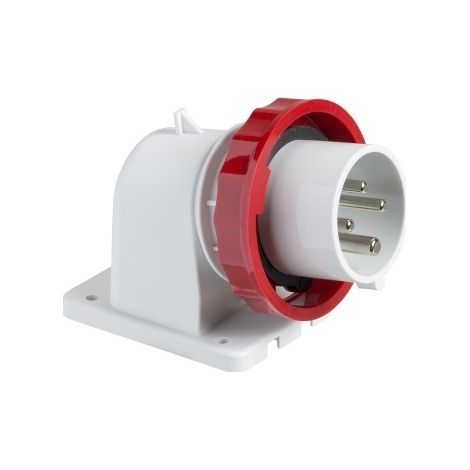 Presa Dritta 16A 3P+T+N 380V IP44 Industriale Rosso Bianco