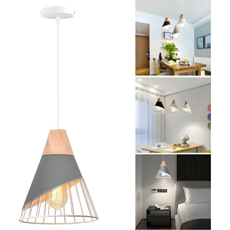 Suspension vintage, plafonnier industriel en métal, lustre moderne, lampe suspendue pour salle à manger, café, restaurant, cuisine (1/5)