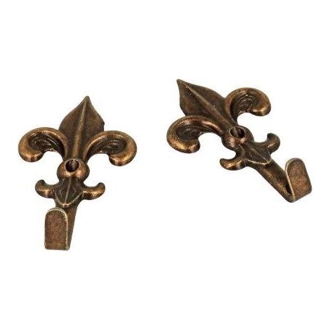 Ganci per quadri modello "Giglio" 28 x 48 mm. finitura bronzata 5 pz.