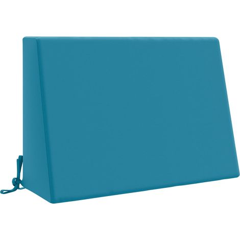 Coussin de dossier d'extérieur 100 % polyester Bleu clair (1/5)