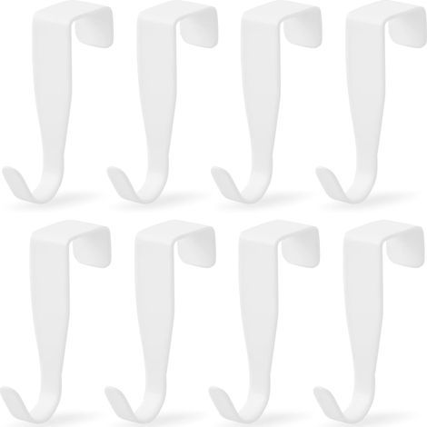 Set mit 8 S-förmigen Türhaken aus Edelstahl für Handtuchhalter im Badezimmer, Schubladen, Schränke und Küchen. (1/5)