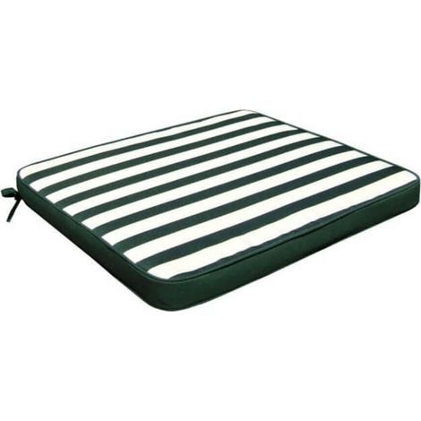 Cuscino Real Seduta 39x39x4 cm in Poliestere Verde (1/2)