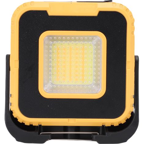 Lampe de travail magnétique rechargeable COB 3000 mAh pour la réparation automobile, le camping, la randonnée et l'éclairage d'urgence sur les chantiers (jaune) (1/5)