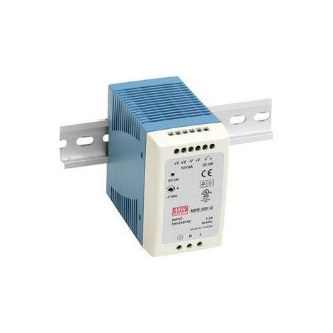 MEAN WELL MDR-100-24 ALIMENTATION RAIL DIN 24 V/DC 4 A 96 W NBR. DE SORTIES:1 X CONTENU 1 PC(S)