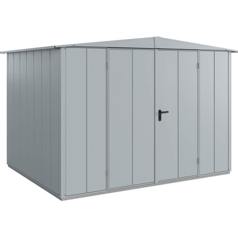 Hörmann Metall-Gerätehaus Berry Modern mit Satteldach Typ 3, 324 x 248 cm, fenstergrau, 8 m², 2-flüglige Tür (1/5)