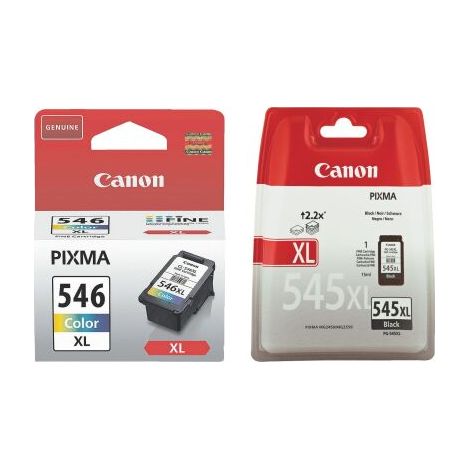 Canon PG545XL + CL546XL Pack cartouche haute capacité 4 couleurs pour imprimante jet d'encre