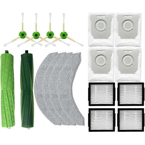 Accessoires et pièces détachées pour iRobot Roomba Combo 10 Max : brosse latérale principale, filtre HEPA, lingettes de nettoyage, sacs à poussière. (1/5)