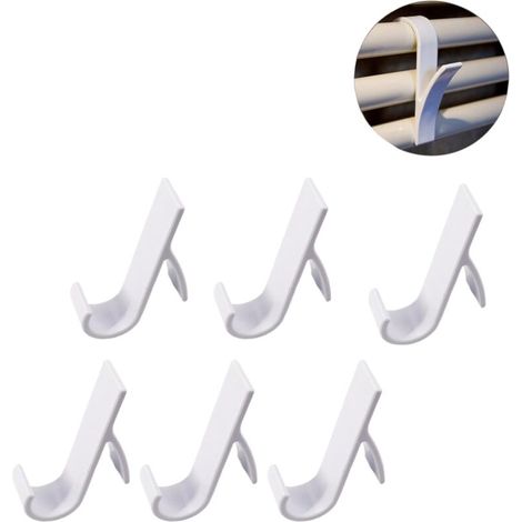 Crochets universels pour porte-serviettes, 6 pièces, plastique blanc, porte-serviettes électrique (1/5)