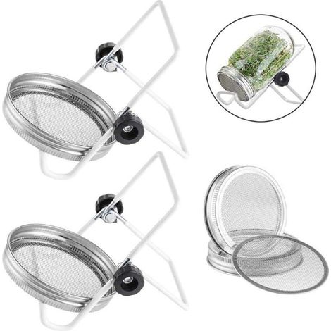 Germoir en Verre avec Couvercle Acier Inox 304, Large Ouverture pour Graines et Germes (1/5)
