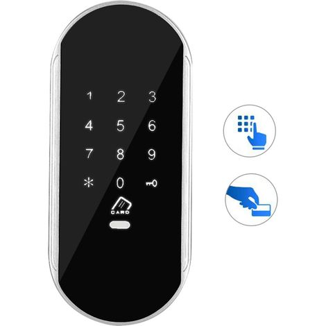 Coffre-fort à code avec serrure à clavier tactile, lecteur de cartes d'identité par induction, armoire à clés, sécurité (1/5)