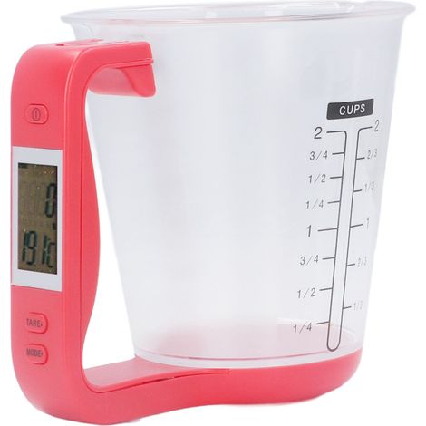 Balance électronique portable pour la cuisine, 1 kg, écran LCD, doseur rouge pour café, lait et épices-AquaForge (1/5)