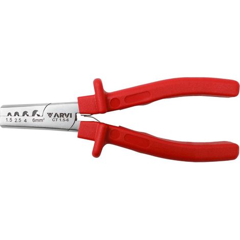 Ct-1-5-6 Pince à Sertir Les Embouts De Câblage 1,5mm² à 6mm² - Longueur 145mm - Arvi
