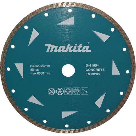 Diamanttrennscheibe Makita D-41654 230 mm metallisch hohe Qualität