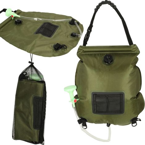 Ducha de campaña solar para camping 20L XXL con termómetro