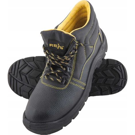 ZAPATOS PROFESIONALES / REIS / negro y amarillo / Talla 49 / BRYES-T-OB49