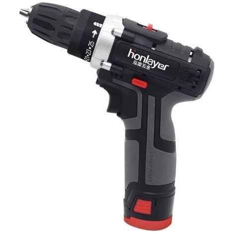 Perceuse visseuse sans fil, 1200 tr/min, mandrin en métal 10 mm, indicateur LED, perceuse visseuse pour projets de bricolage (1/5)