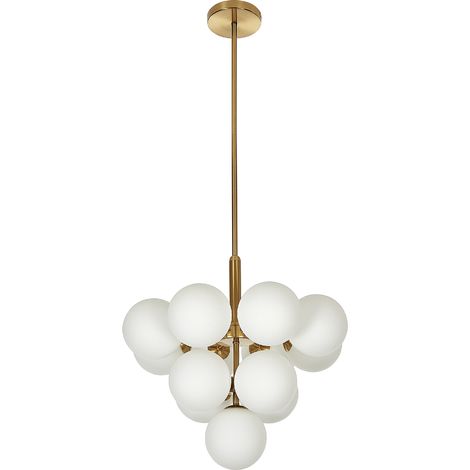 Lámpara de techo de metal latón blanco 99 cm colgante 13 luces globos Birrie (1/5)