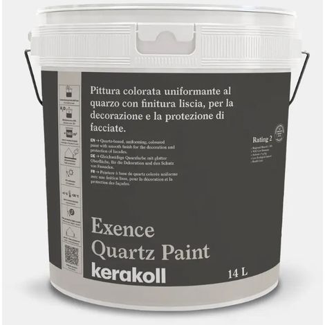 Exence quartz paint 4 lt pittura acrilica al quarzo riempitiva bianco