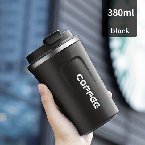 Einzelbecher für Kaffee – Isoliert (heiß und kalt), tragbar, hochwertiger Latte-Becher im europäischen Stil (unisex) (1/5)