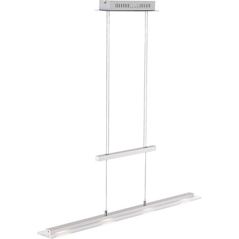 LED Pendelleuchte TENSO Silber dimmbar & höhenverstellbar, Breite 88cm (1/5)