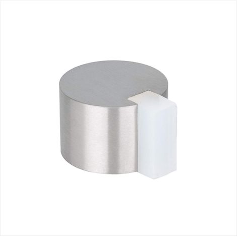 EVI Herrajes  Fermaporta Adesivo  28 x 19 mm  Gomma Bianca  Rond  Acciaio Inox  Finitura Opaca  Ottima adesione  100% funzionale (1/5)