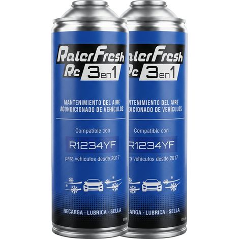 Pack gas refrigerante 2 botellas Ralerfresh RC R1234YF 3en1 500ml